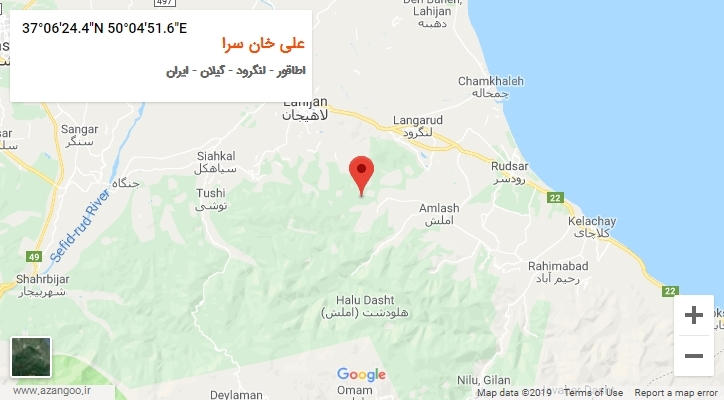 روستای علی خان سرا بر روی نقشه