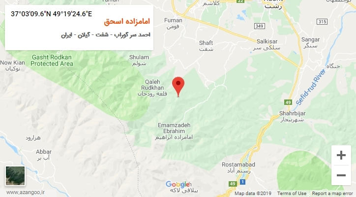 روستای امامزاده اسحق بر روی نقشه