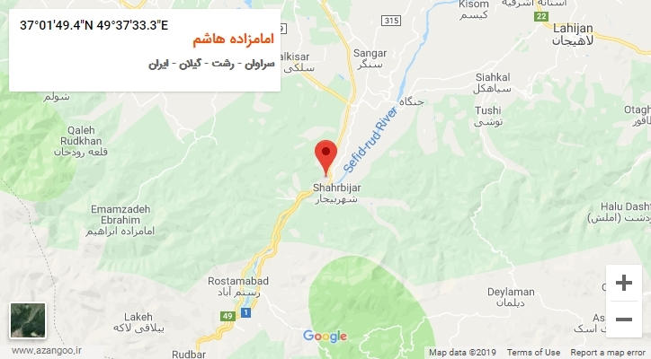 روستای امامزاده هاشم بر روی نقشه