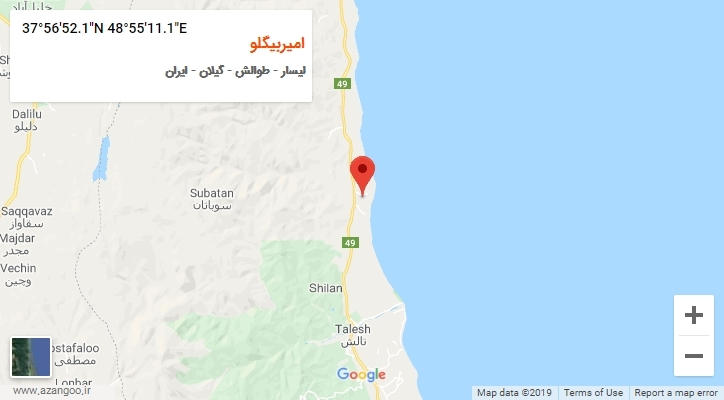 روستای امیربیگلو بر روی نقشه