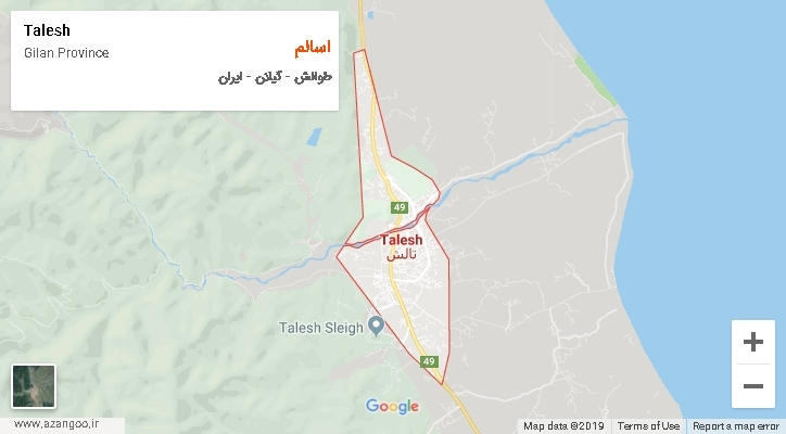 دهستان اسالم بر روی نقشه