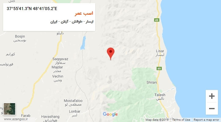 روستای اسب عمر بر روی نقشه