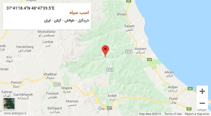 روستای اسب سیاه بر روی نقشه