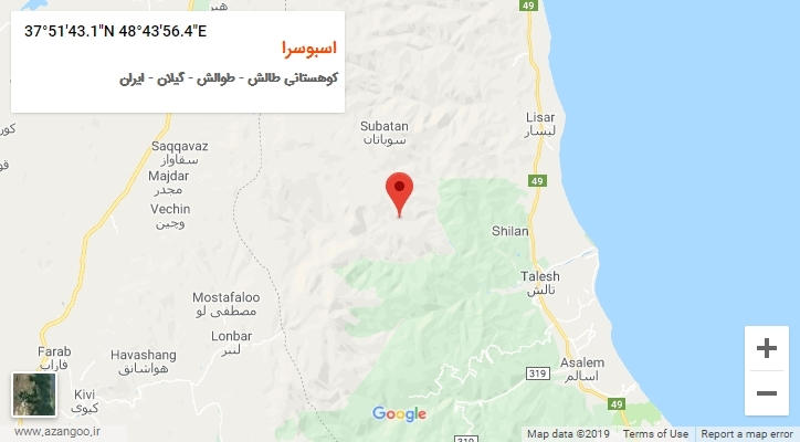 روستای اسبوسرا بر روی نقشه