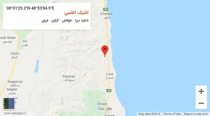 روستای اشیک اغاسی بر روی نقشه