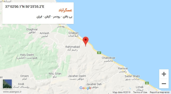 روستای عسگرآباد بر روی نقشه