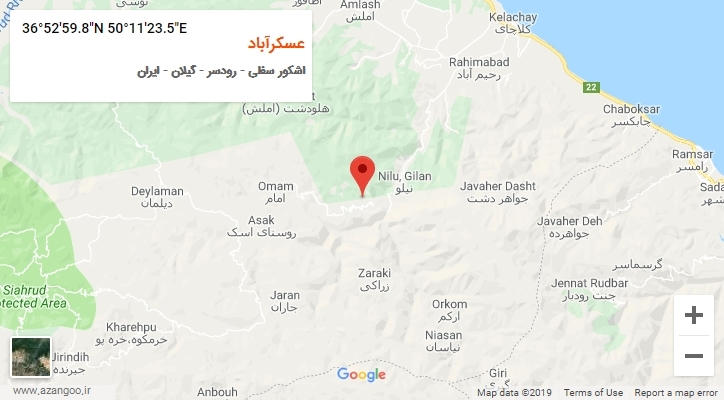 روستای عسکرآباد بر روی نقشه