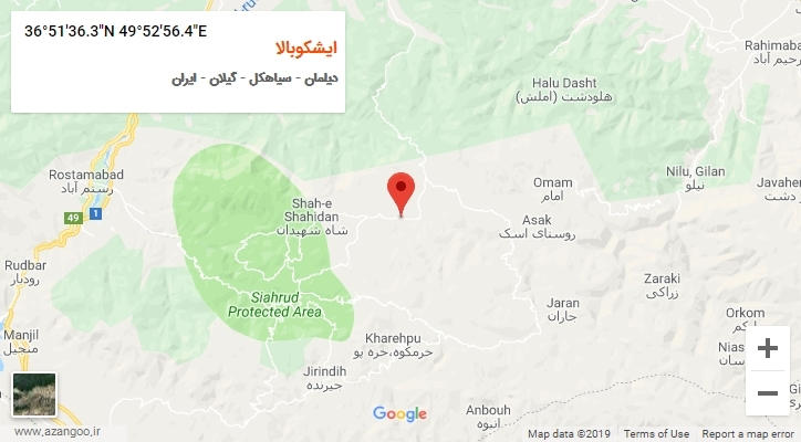 روستای ایشکوبالا بر روی نقشه