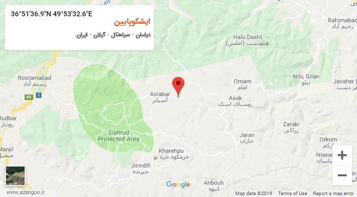 روستای ایشکوپایین بر روی نقشه