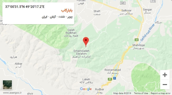 روستای بابارکاب بر روی نقشه