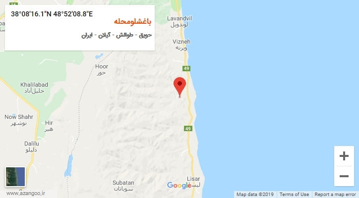 روستای باغشلومحله بر روی نقشه