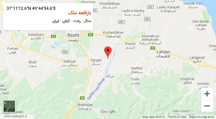 روستای بازقلعه ملک بر روی نقشه