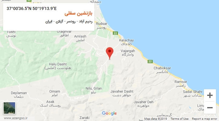 روستای بازنشین سفلی بر روی نقشه