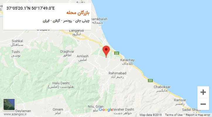 روستای بازرگان محله بر روی نقشه