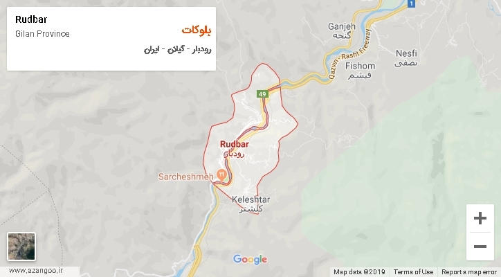دهستان بلوکات بر روی نقشه
