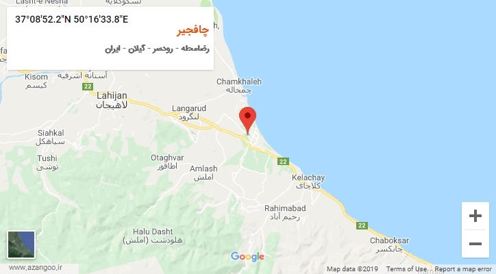 روستای چافجیر بر روی نقشه