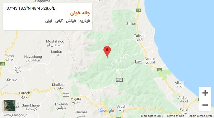 روستای چاله خونی بر روی نقشه