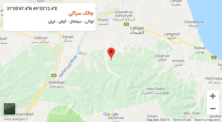 روستای چالک سراکی بر روی نقشه