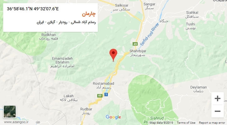 روستای چارمان بر روی نقشه