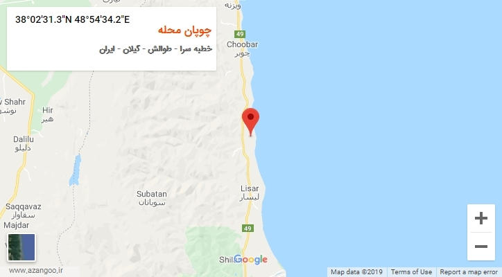 روستای چوپان محله بر روی نقشه