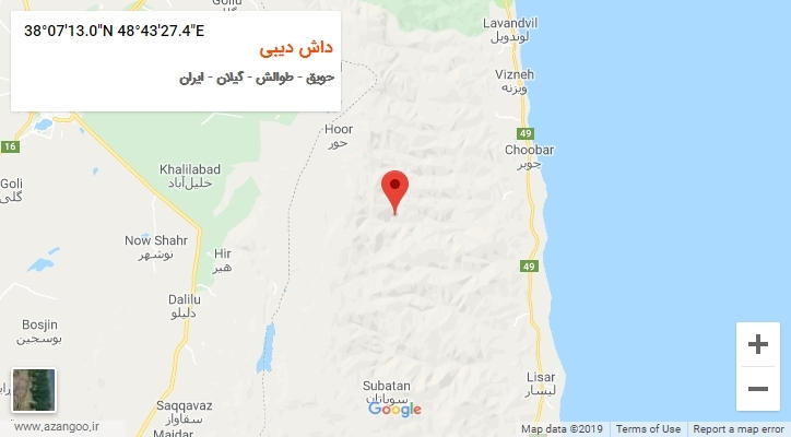 روستای داش دیبی بر روی نقشه
