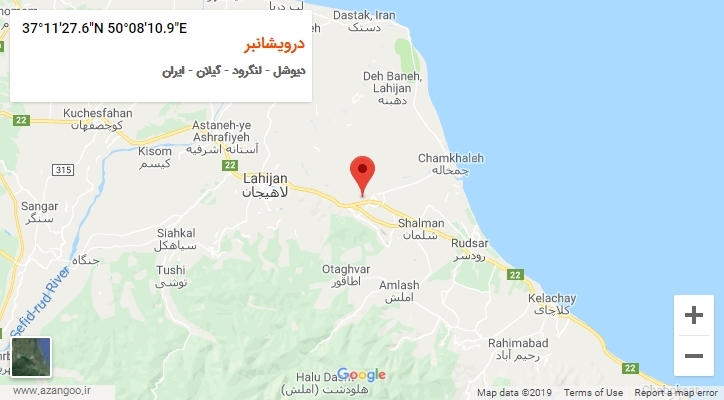 روستای درویشانبر بر روی نقشه