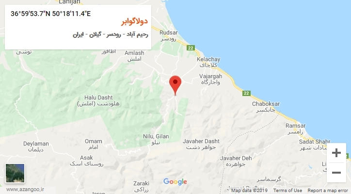 روستای دولاگوابر بر روی نقشه