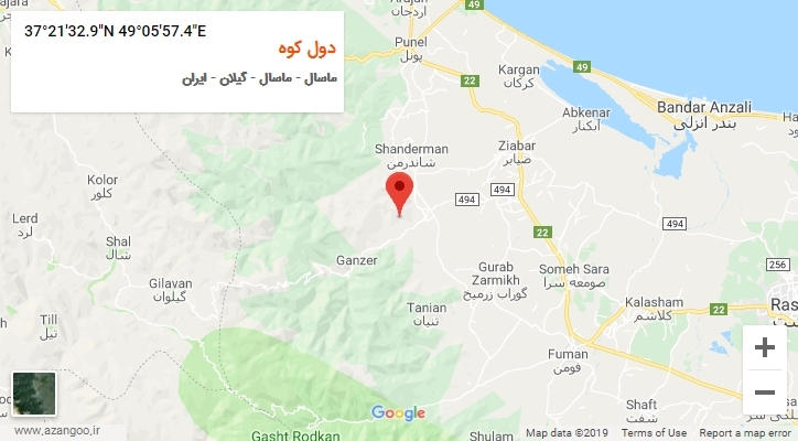 روستای دول کوه بر روی نقشه