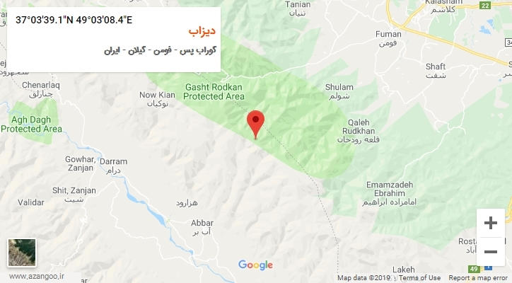 روستای دیزاب بر روی نقشه