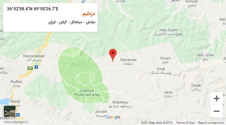 روستای دزدلیم بر روی نقشه