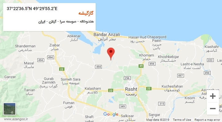روستای گازگیشه بر روی نقشه