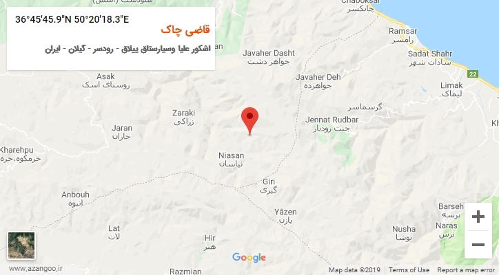 روستای قاضی چاک بر روی نقشه