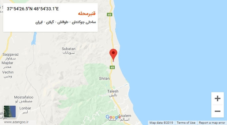 روستای قنبرمحله بر روی نقشه