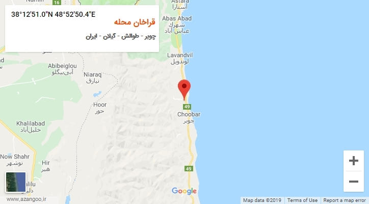 روستای قراخان محله بر روی نقشه