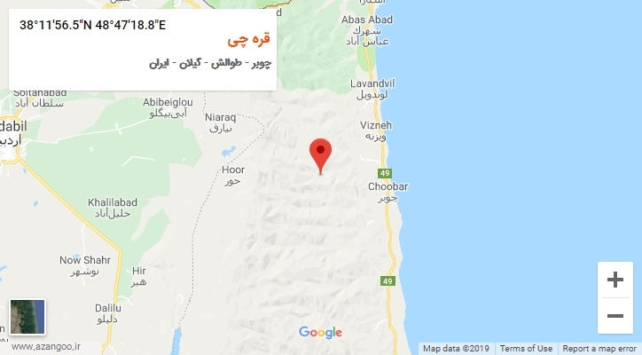 روستای قره چی بر روی نقشه