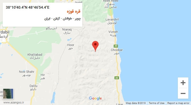 روستای قره قوزه بر روی نقشه