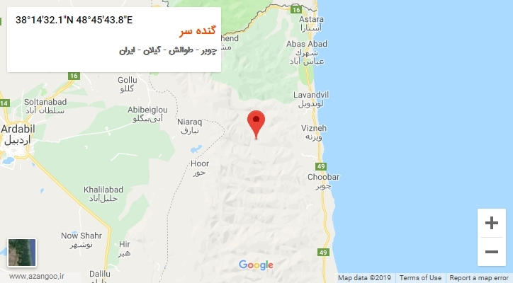 روستای گنده سر بر روی نقشه