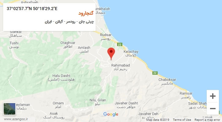 روستای گنجارود بر روی نقشه