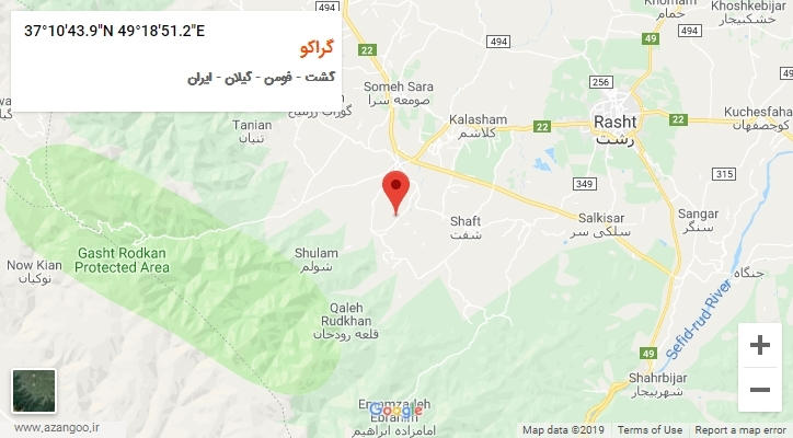 روستای گراکو بر روی نقشه