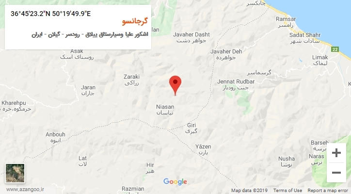 روستای گرجانسو بر روی نقشه