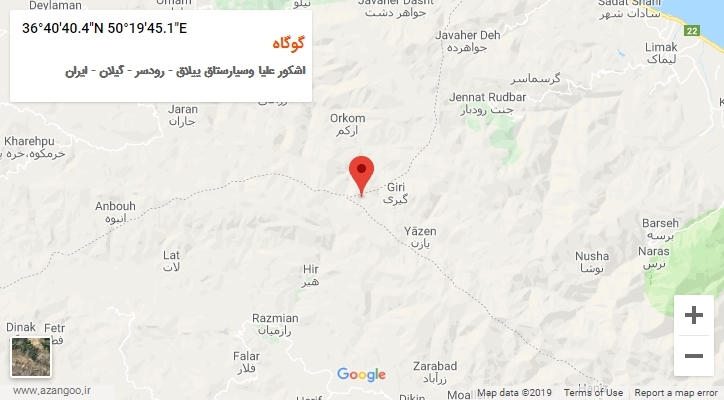 روستای گوگاه بر روی نقشه