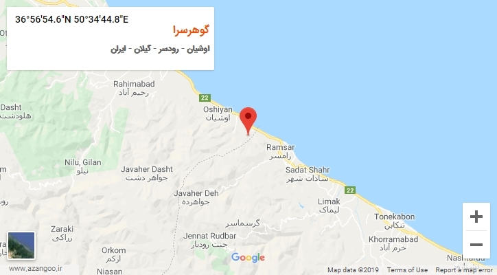 روستای گوهرسرا بر روی نقشه