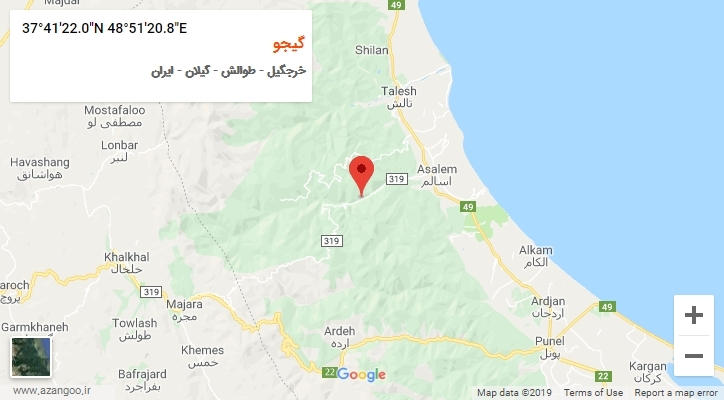 روستای گیجو بر روی نقشه