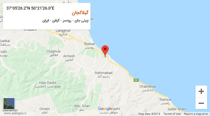 روستای گیلاکجان بر روی نقشه