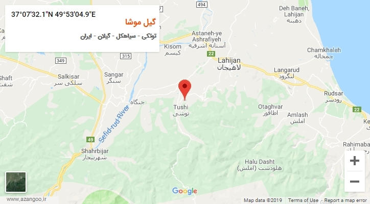 روستای گیل موشا بر روی نقشه