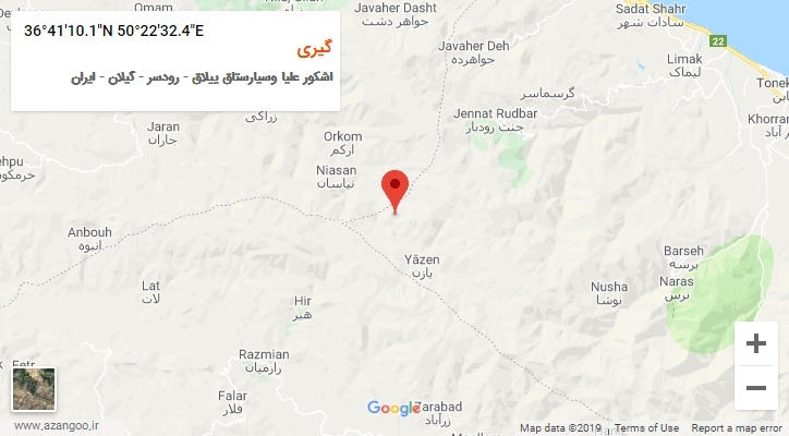 روستای گیری بر روی نقشه