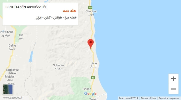 روستای هله دمه بر روی نقشه