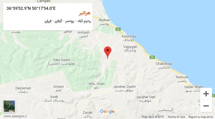 روستای هراتبر بر روی نقشه