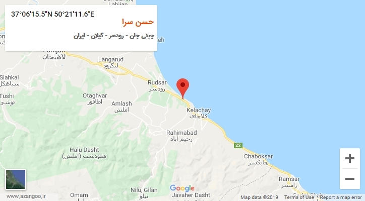 روستای حسن سرا بر روی نقشه