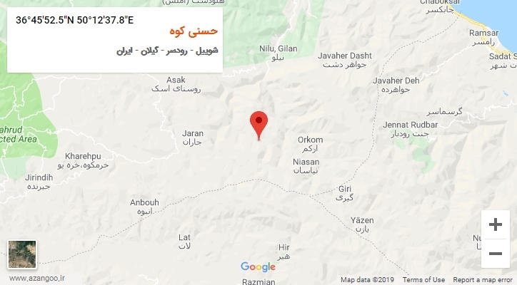 روستای حسنی کوه بر روی نقشه